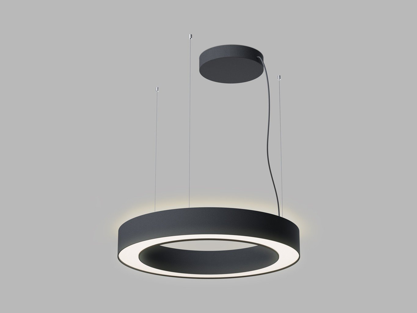 LED2 3276373DTW LED2 Závěsné svítidlo SATURN SLIM II 60 P/N-Z, B DALI TW/PUSH TW 60W (40+20) 2700K-4000K černá - LED2 Lighting