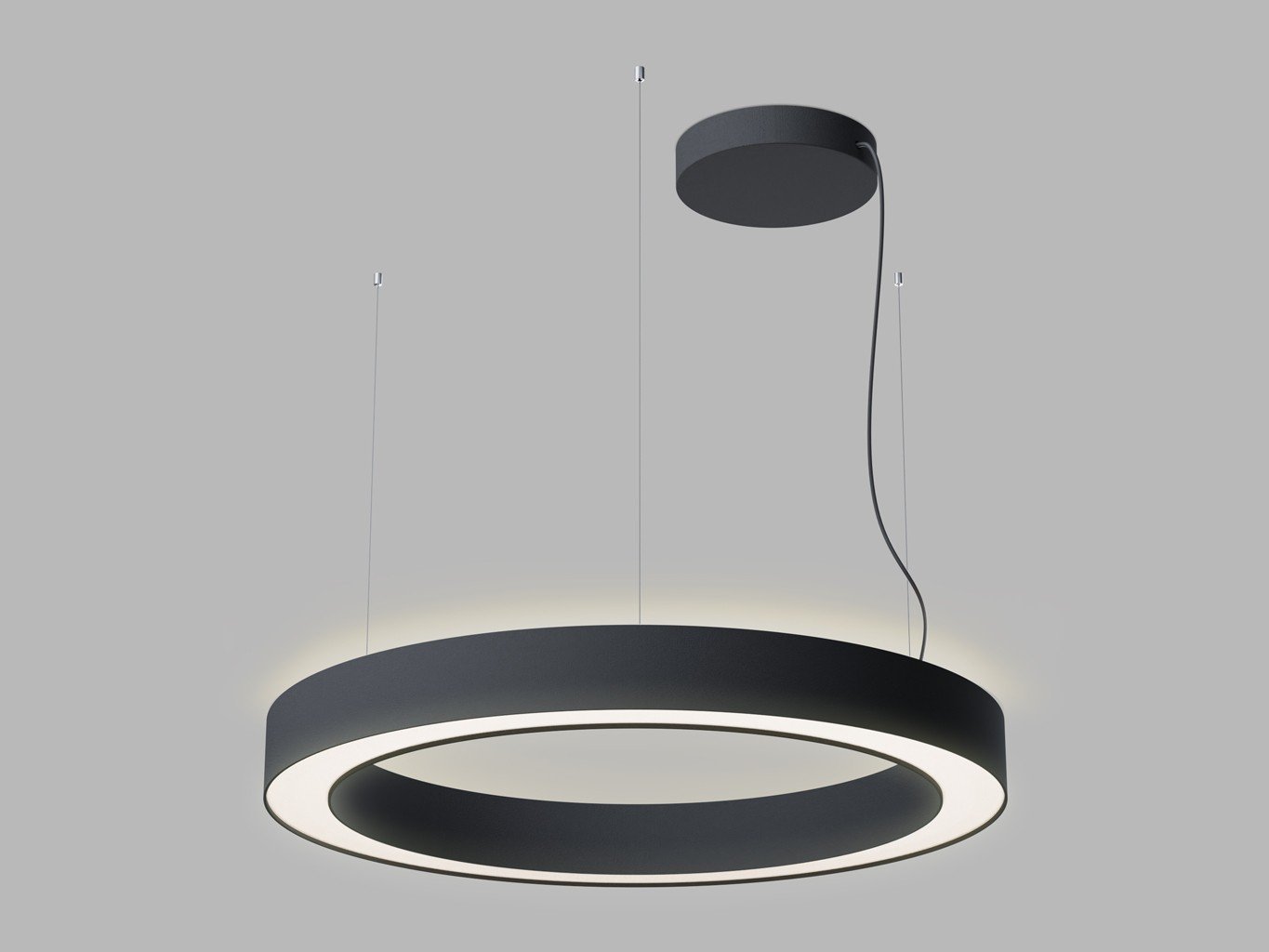 LED2 3276473ZBTW LED2 Závěsné svítidlo SATURN SLIM II 80 P/N-Z, B ZIGBEE TW 80W (50+30) 2700K-4000K černá - LED2 Lighting