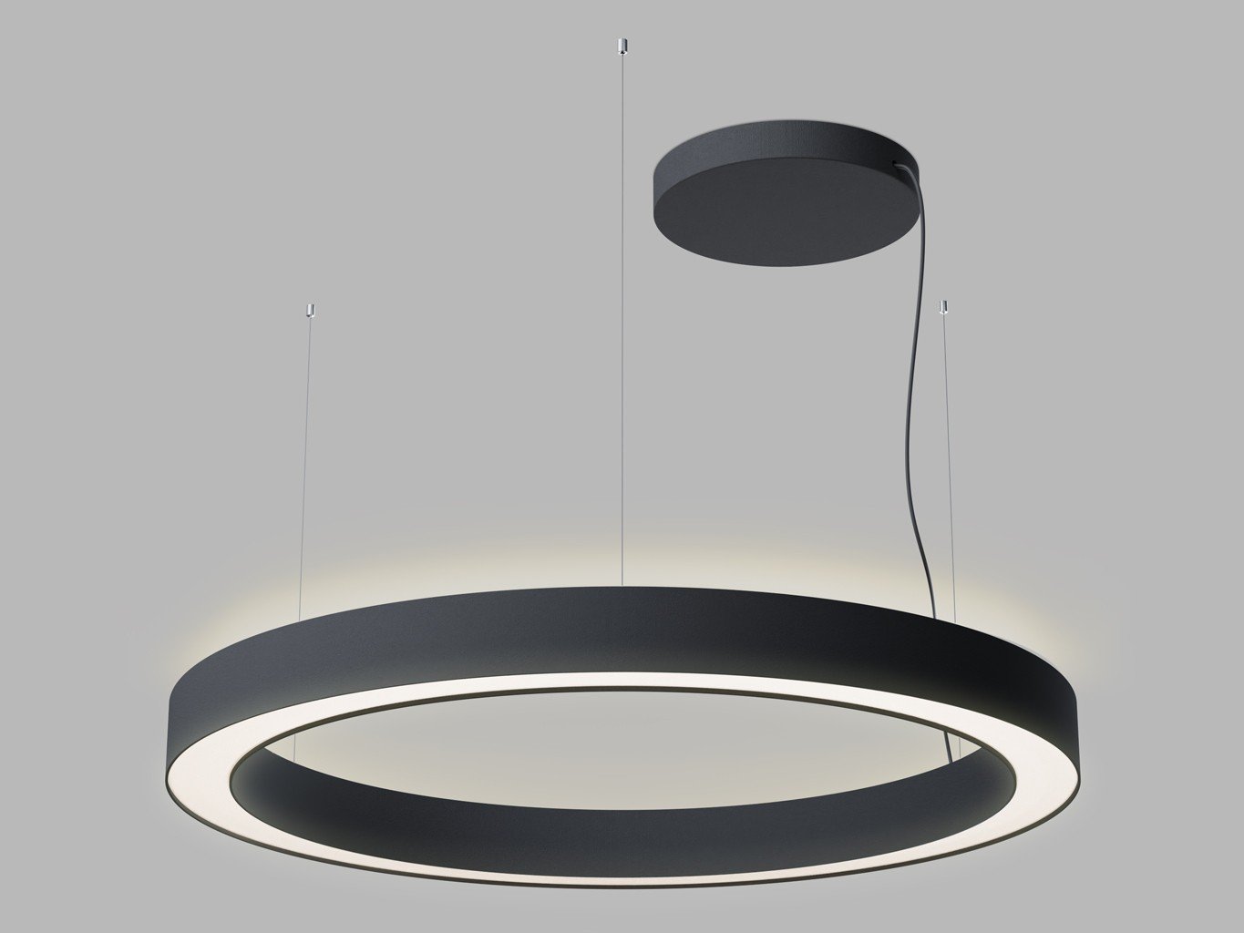 LED2 3276573DT LED2 Závěsné svítidlo SATURN SLIM II 100 P/N-Z, B TRIAC 120W (80+40) 2700K/3000K/4000K černá - LED2 Lighting