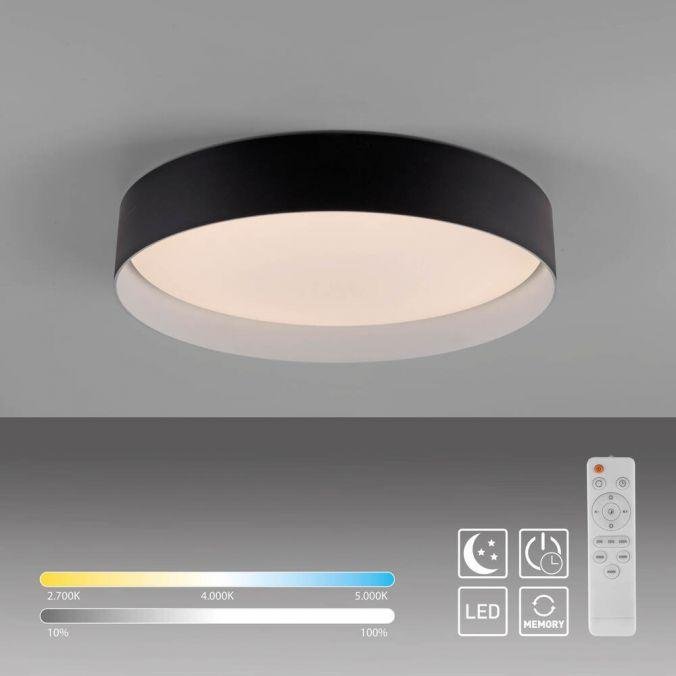 LD 14594-18 Kolekce Schöner Wohnen LED stropní svítidlo TAVOLI, černá, kruhové průměr 39cm, stmívatelné , dálkový ovladač, 2700-6500K - JUST LIGHT (obrázek 8)