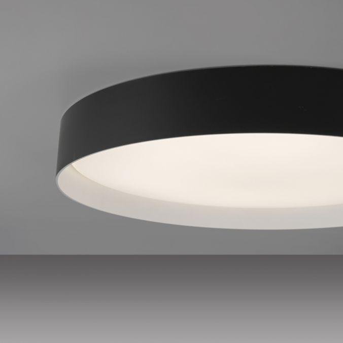 LD 14595-18 Kolekce Schöner Wohnen LED stropní svítidlo TAVOLI, černá, kruhové průměr 49cm, stmívatelné, dálkový ovladač, 2700-6500K - JUST LIGHT (obrázek 3)