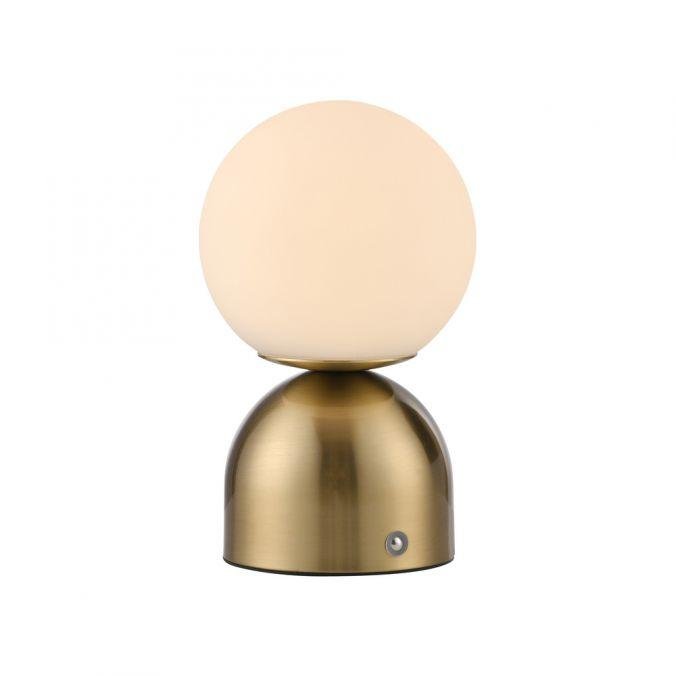 Levně LD 19218-12 Kolekce Schöner Wohnen LED bateriové stolní svítidlo RUDI, zlatá, nabíjecí přes USB, 3000-6000K - JUST LIGHT