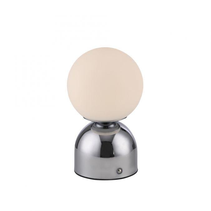 LD 19218-17 Kolekce Schöner Wohnen LED bateriové stolní svítidlo RUDI, chrom, nabíjecí přes USB, 3000-6000K - JUST LIGHT