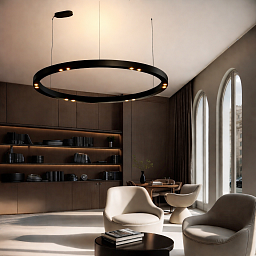 Obrázek pro produkt Závěsné svítidlo BELLAIUP černé 115W 13000lm + 12W 1680lm 3000K - Team Italia