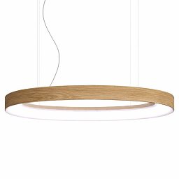 Obrázek pro produkt Závěsné svítidlo LOOP E 1600 LED TW 1800-4000K + RGB + INDIRECT TW 1600x800x150mm 106W + 53W Casambi dekor DW-1878MT dub- LUMILOGY