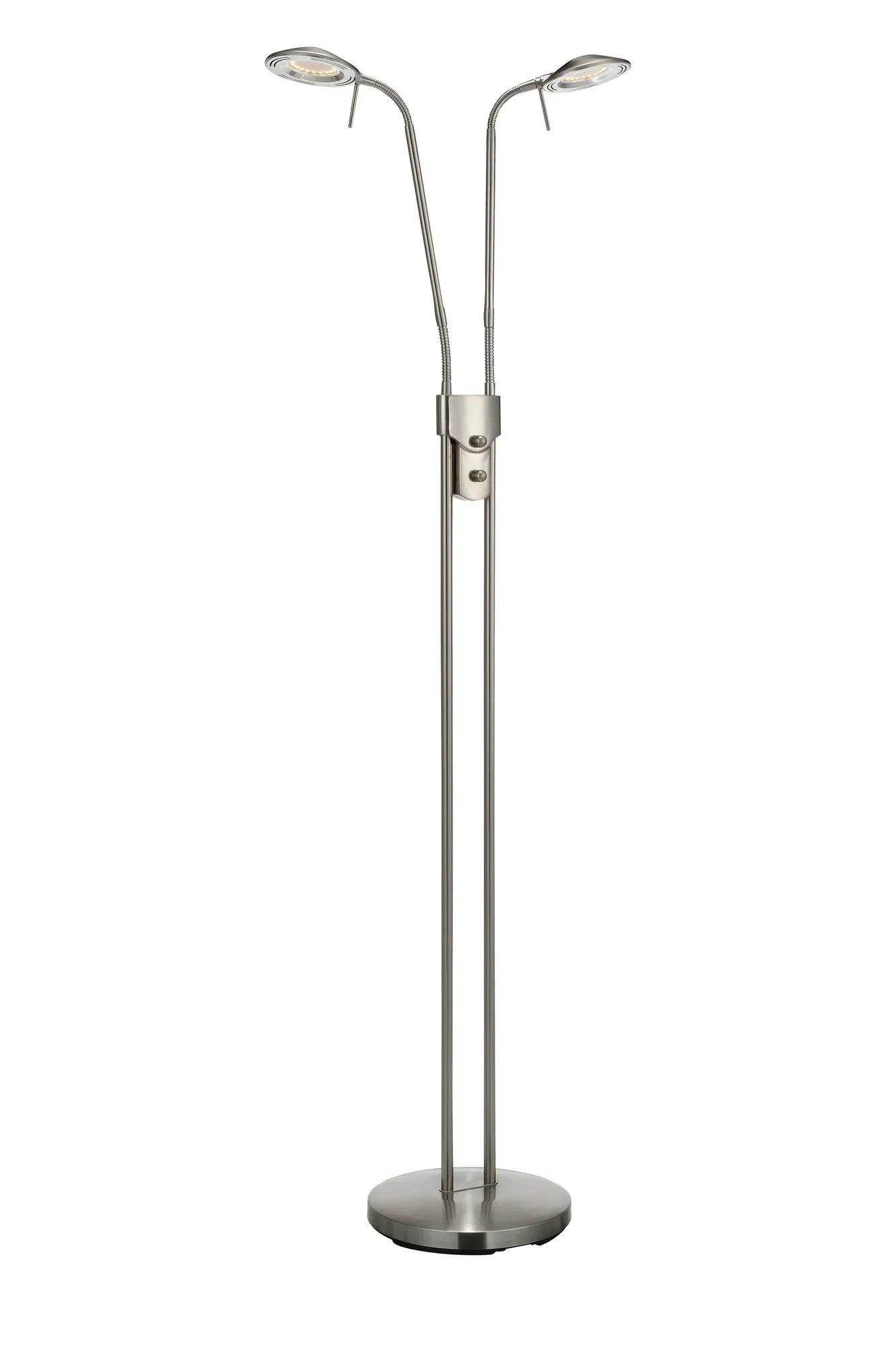 Levně MAR 105583 Hudson LED stojací lampa ocel 2 ramena - Markslöjd