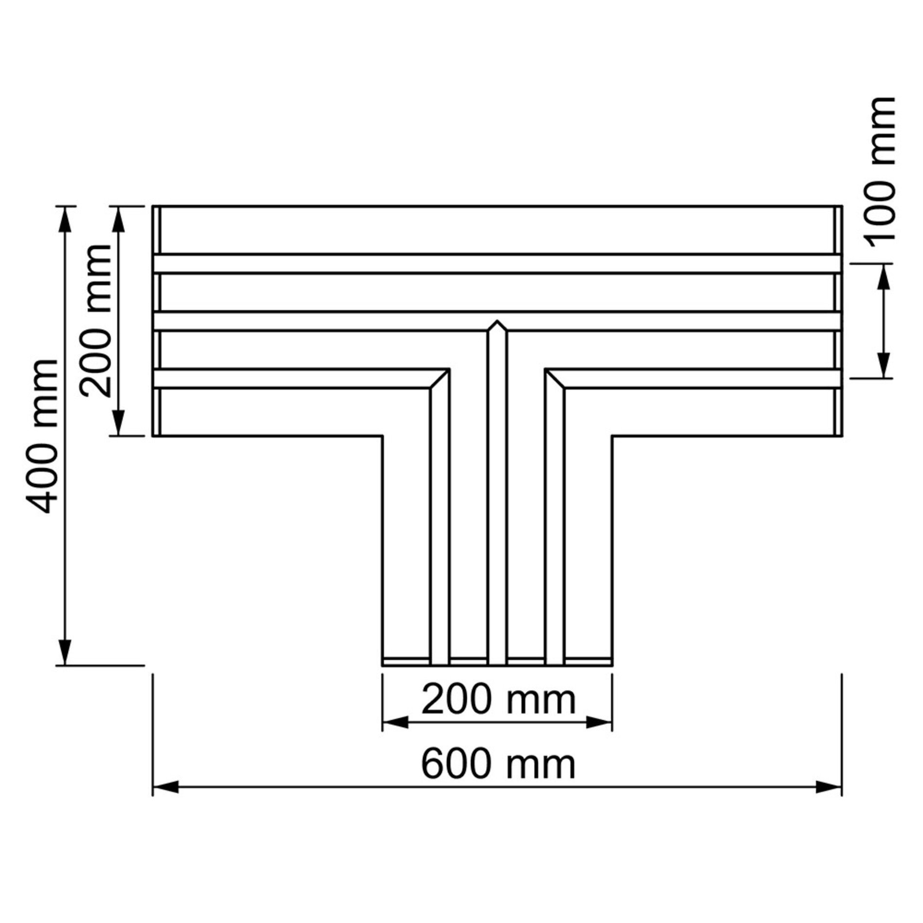 SLC PE1222 Profil pro pásky DL 3 track T modul sádrokarton - TLG (obrázek 3)
