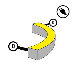 Obrázek pro produkt Napájení pro LED pásek NeonFlex 230V Side-Bend Mono D - TLG