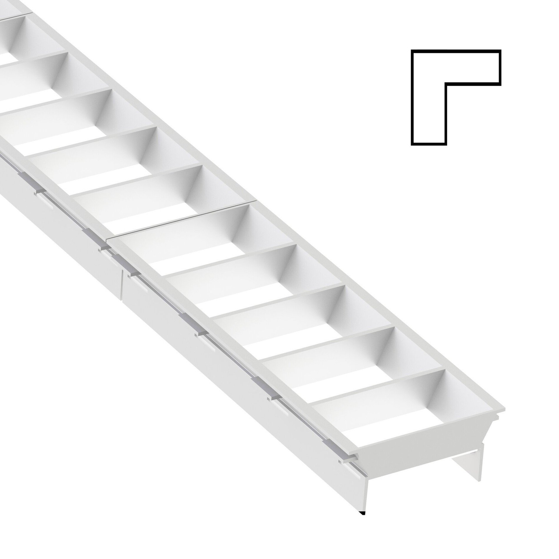 Levně SLC SLC9549 LED svítidlo Click mřížka L spojka bílá - TLG