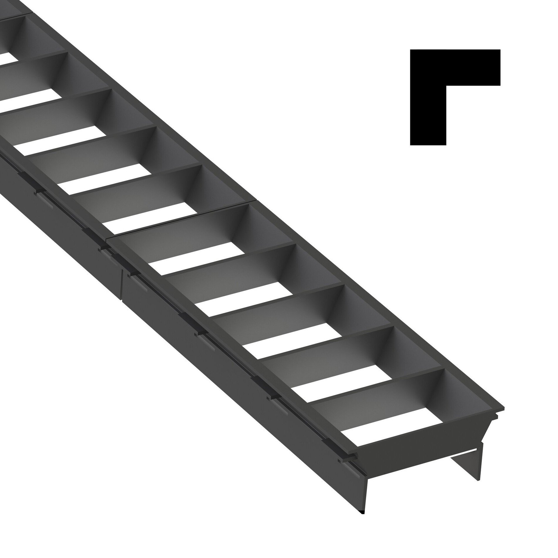 SLC SLC9543 LED svítidlo Click mřížka L spojka černá - TLG