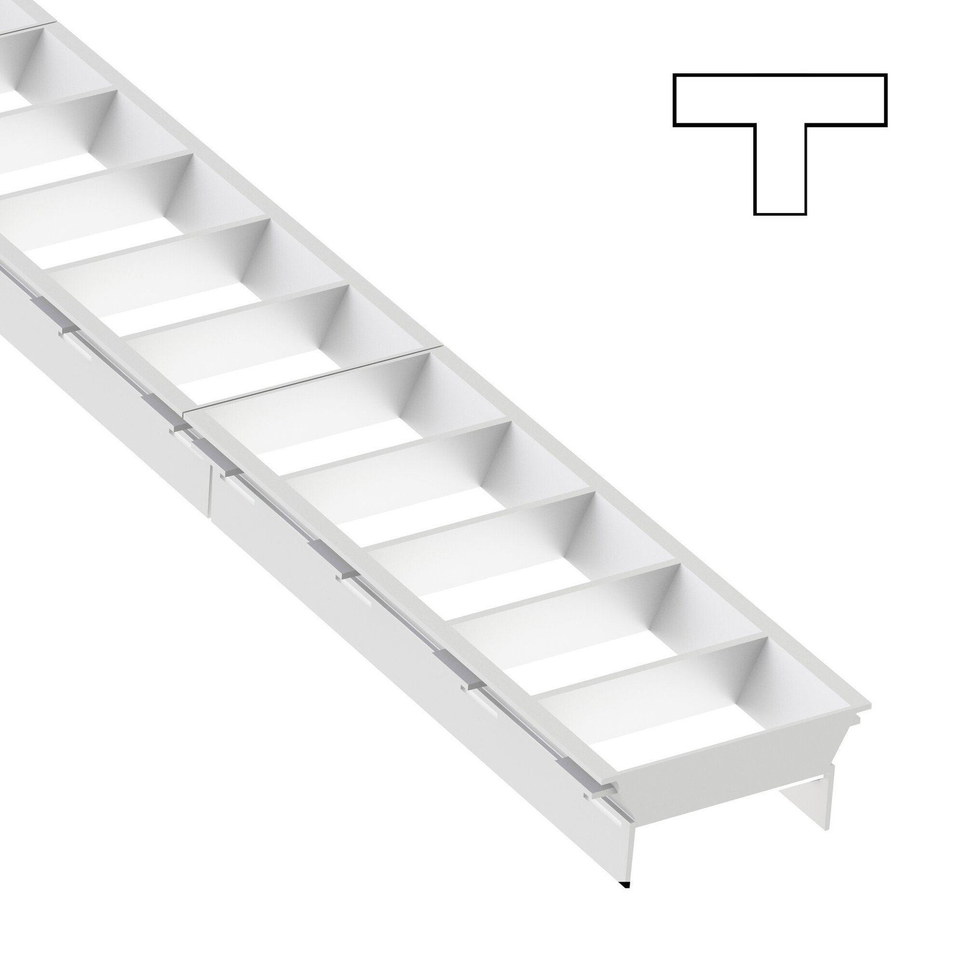 SLC SLC9550 LED svítidlo Click mřížka T spojka bílá - TLG