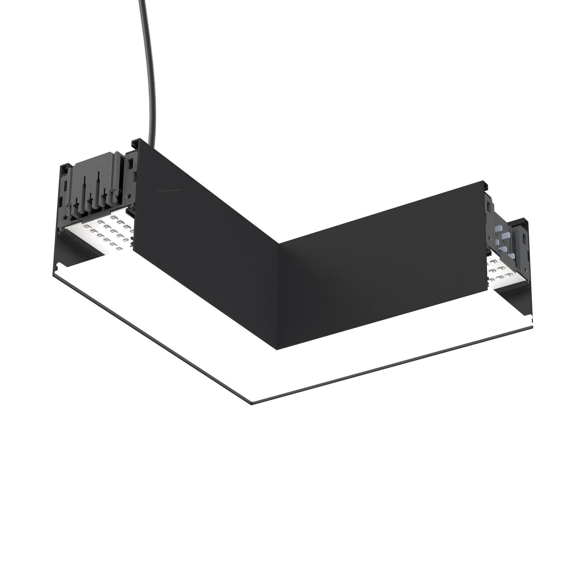 SLC SLC9538 LED svítidlo Click rohová spojka pravá vč. napájení černá 1200-1300lm 3000K/4000K Ra90 DALI IP20 - TLG