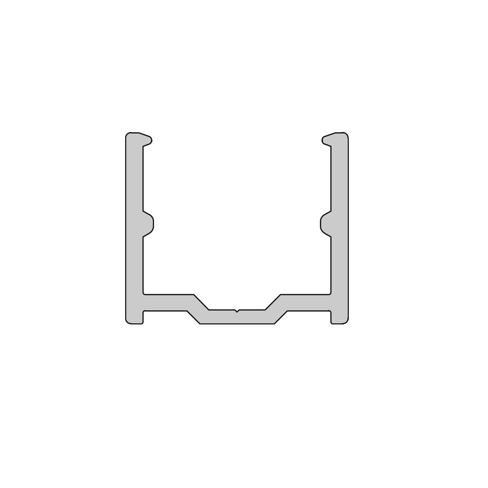 SLC S16033 Montážní hliníkový profil pro NeonFlex TopBend 1m - TLG
