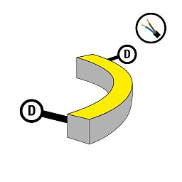 Obrázek pro produkt Napájení pro NeonFlex 230V Side-Bend Mono s kabelem D - TLG