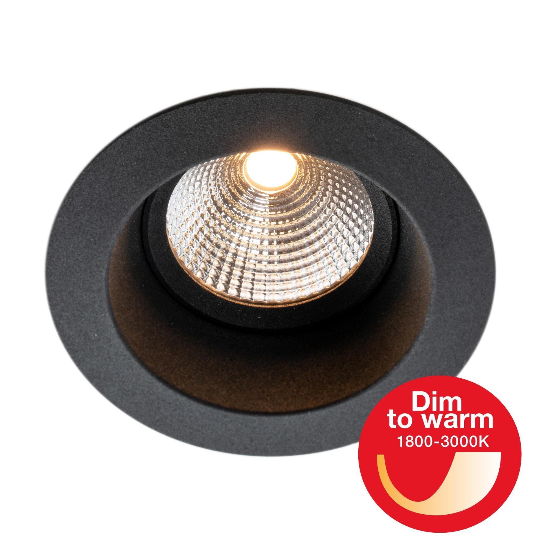 Levně SLC SLC1144D Vestavné LED svítidlo OneSoft DTW pr.68-83 mm černé 352lm 1800-3000K Ra90 DALI IP54/IP20 36° - TLG