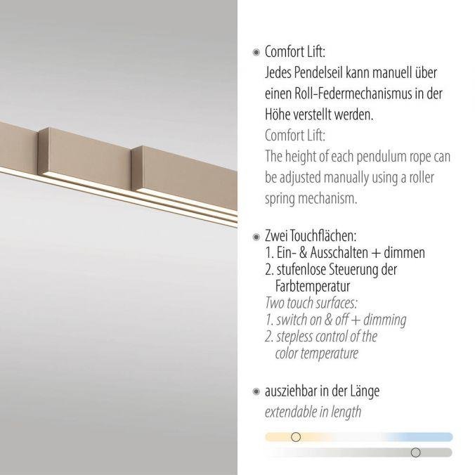 PN 2598-97 LED závěsné svítidlo ADRIANA, Comfort Lift, bronz, 2700-5000K - PAUL NEUHAUS (obrázek 3)