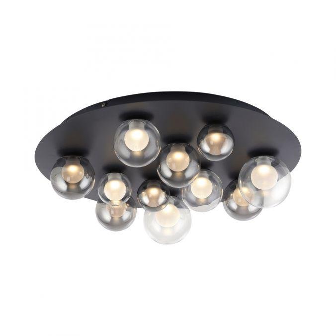PN 6588-15 LED stropní svítidlo PURE Popup, mystická šedá, stmívatelné, dálkový ovladač, paměťová funkce, 2200-5000K - PAUL NEUHAUS