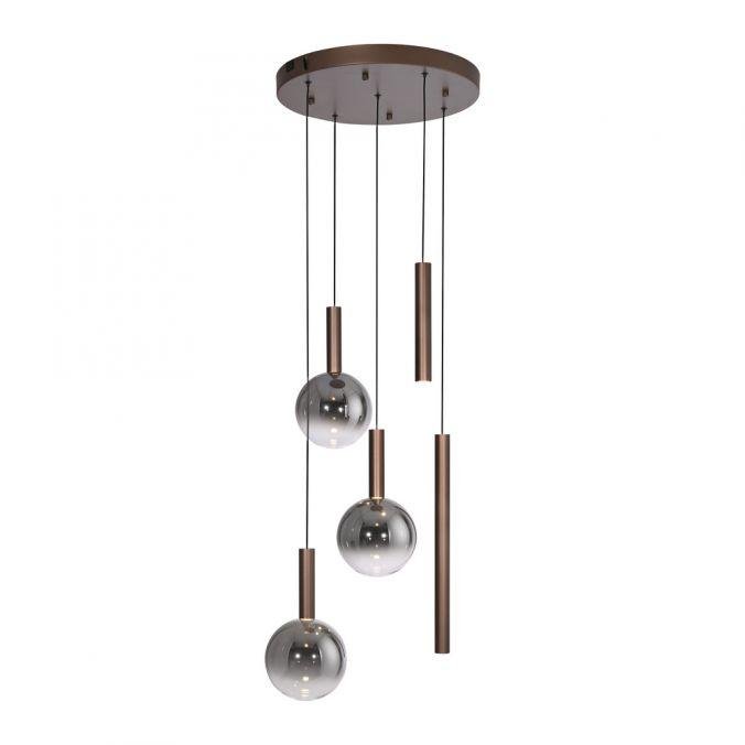 PN 2285-23 LED závěsné svítidlo BOWL, hnědé, stmívatelné, kruhové, SimplyDim, 2700K - PAUL NEUHAUS