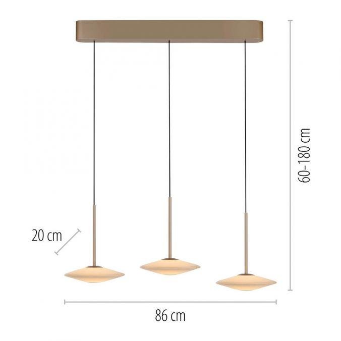 PN 2289-97 LED závěsné svítidlo ELIPSA, bronzová, stmívatelné, Comfort-Lift, 3000K - PAUL NEUHAUS (obrázek 5)