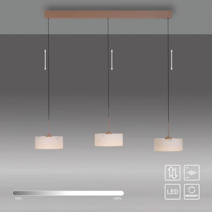 PN 2779-39 LED závěsné svítidlo MARIKA, písková, 3 ramenné, SimplyDim, 3000K - PAUL NEUHAUS (obrázek 10)