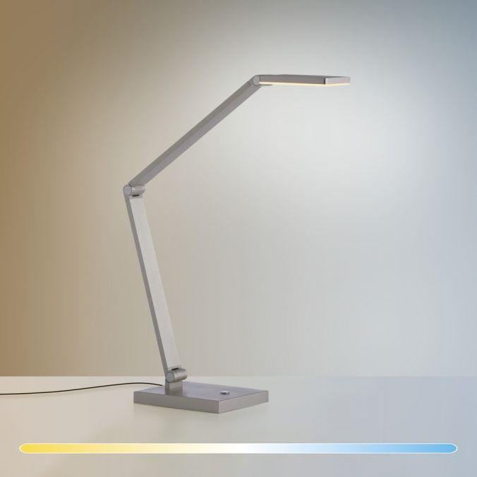 PN 4304-55 LED stolní lampa SAMSKY, stříbrná, stmívatelné, nastavitelná výška, paměťová funkce, 2700-5000K - PAUL NEUHAUS (obrázek 5)