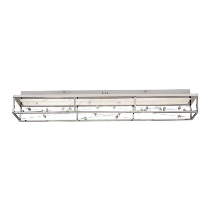 PN 6548-17 LED stropní svítidlo SKINA, chrom, hranaté, stmívatelné, dálkový ovladač, paměťová funkce, 2700-5000K - PAUL NEUHAUS