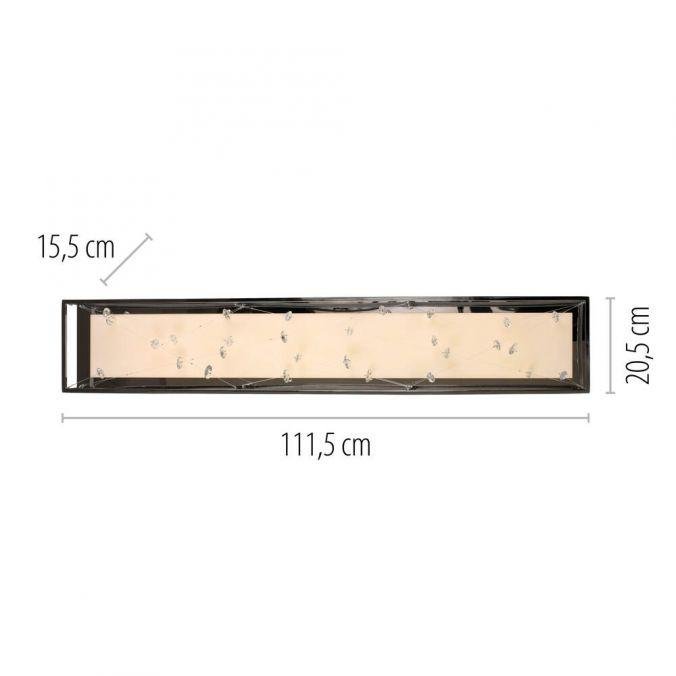 PN 6548-17 LED stropní svítidlo SKINA, chrom, hranaté, stmívatelné, dálkový ovladač, paměťová funkce, 2700-5000K - PAUL NEUHAUS (obrázek 4)