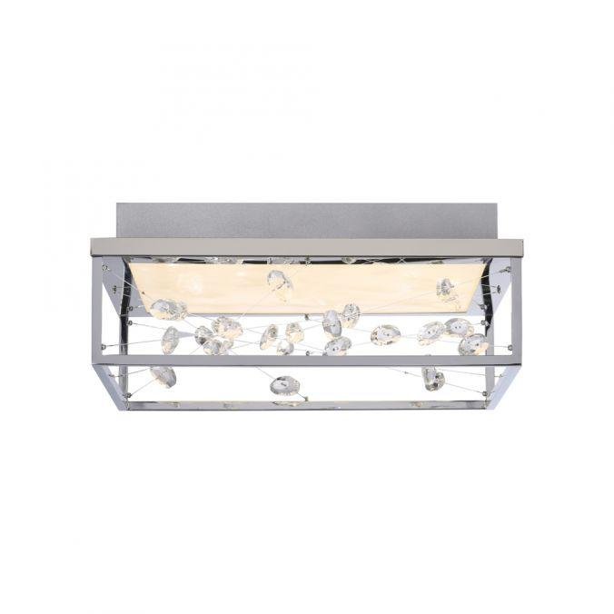 PN 6547-17 LED stropní svítidlo SKINA, chrom, hranaté stmívatelné, dálkový ovladač, 2700-5000K - PAUL NEUHAUS