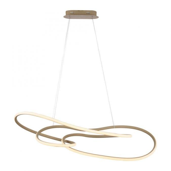 Levně PN 2765-39 LED závěsné svítidlo TWIST, písková, stmívatelné vypínačem, nastavitelná výška, SimplyDim, 2700K - PAUL NEUHAUS