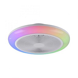 Obrázek pro produkt LED stropní svítidlo s ventilátorem BRANDA bílé RGB CCT, RGB/3000-6500K - JUST LIGHT
