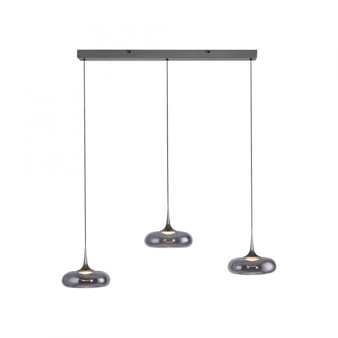 LD 15693-15 Kolekce Schöner Wohnen LED závěsné svítidlo POSH, šedá, stmívatelné, Comfort Lift, SimplyDim, 3000K - JUST LIGHT