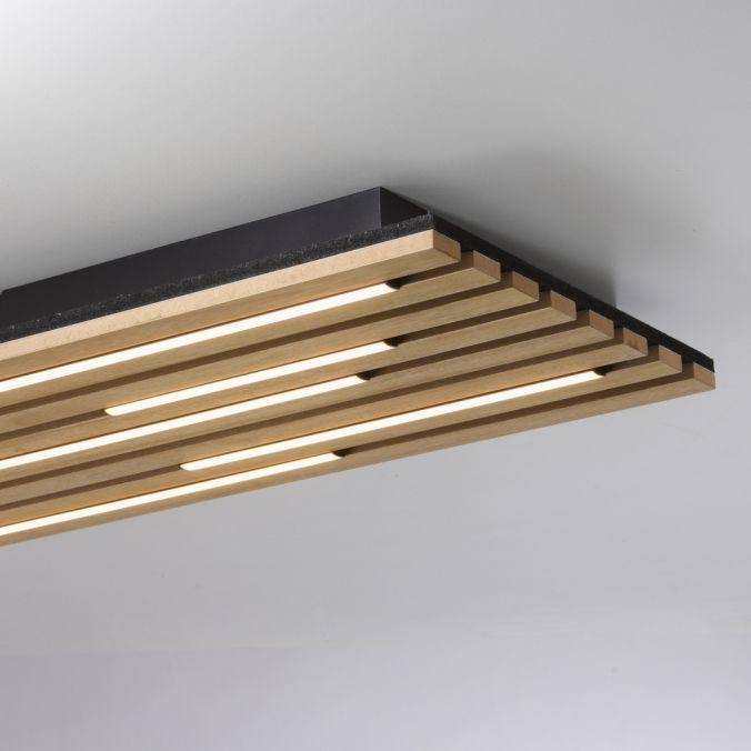 LD 15591-79 LED stropní svítidlo AKUSTIK, dřevo, přírodní, panel, hranaté, 3000K - JUST LIGHT (obrázek 4)