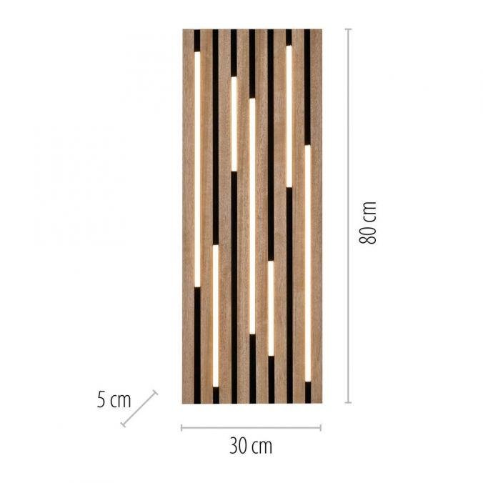 LD 15591-79 LED stropní svítidlo AKUSTIK, dřevo, přírodní, panel, hranaté, 3000K - JUST LIGHT (obrázek 6)