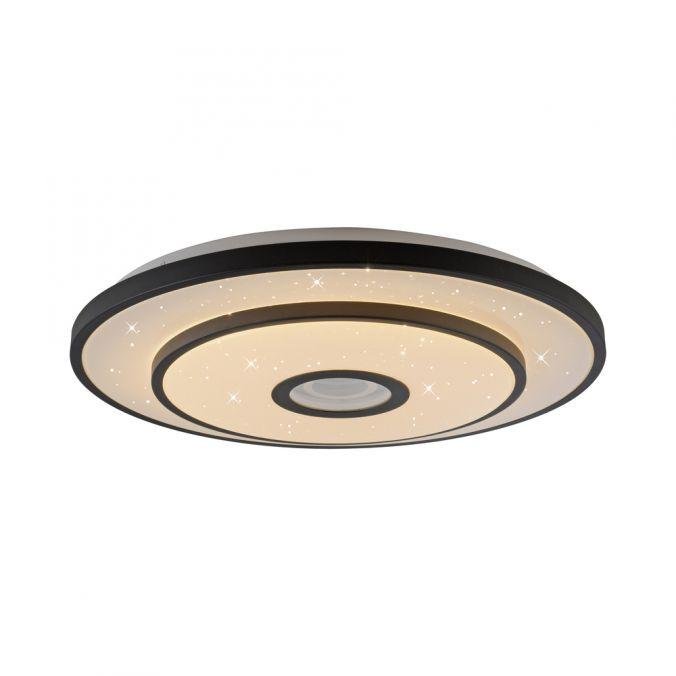 LD 15456-18 LED stropní svítidlo TURANUS, černá, kruhové, 50 cm, hvězdné nebe, 3000K - JUST LIGHT