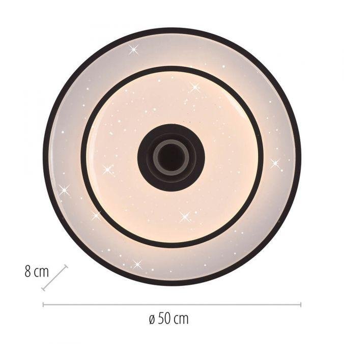 LD 15456-18 LED stropní svítidlo TURANUS, černá, kruhové, 50 cm, hvězdné nebe, 3000K - JUST LIGHT (obrázek 6)