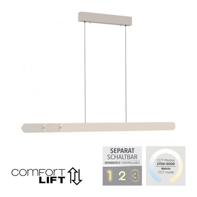 LD 12577-39 Kolekce Schöner Wohnen LED závěsné svítidlo ADRIANA, písková barva, stmívatelné, 2700-5000K - JUST LIGHT (obrázek 13)