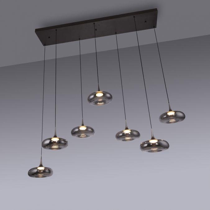 LD 15695-15 Kolekce Schöner Wohnen LED závěsné svítidlo POSH, šedá, 7-ramenné, stmívatelné, SimplyDim, 3000K - JUST LIGHT (obrázek 7)