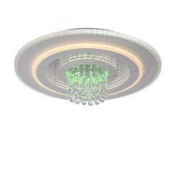Obrázek pro produkt LED stropní svítidlo TOLAGO, bílá, s tunelovým efektem a křišťálem, RGB/3000-6500K - JUST LIGHT
