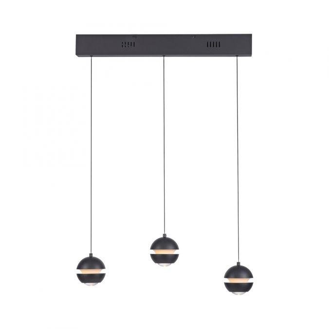 LD 14991-18 Kolekce Schöner Wohnen LED závěsné svítidlo, černá, 3-ramenné, Comfort Lift, krokově stmívatelné, 3000K - JUST LIGHT