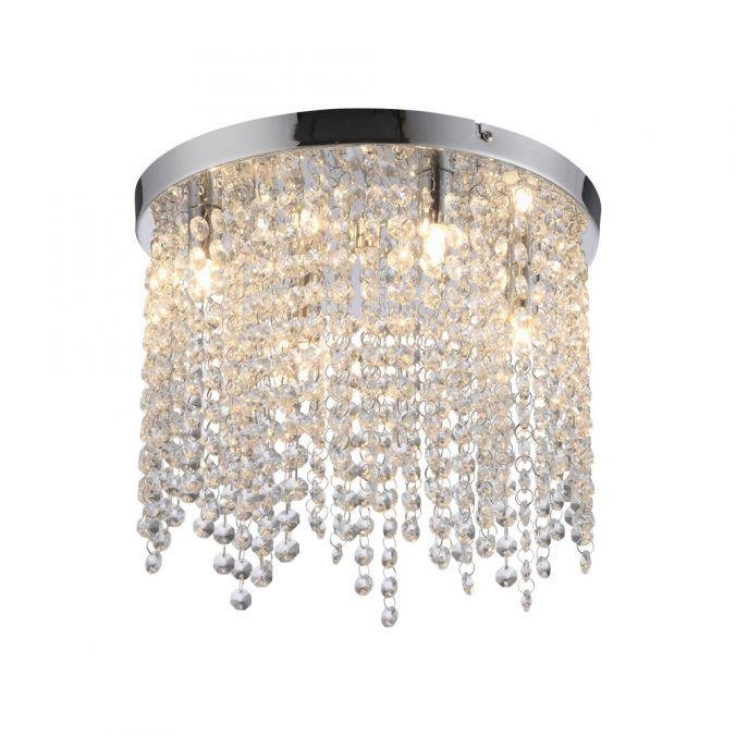 LD 15064-17 stropní svítidlo KULUNKA, chrom, křišťálové přívěsky - JUST LIGHT