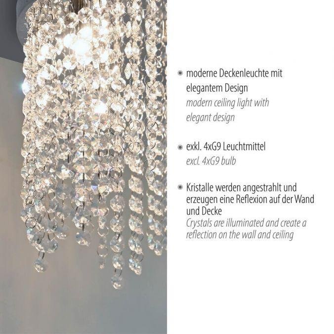LD 15064-17 stropní svítidlo KULUNKA, chrom, křišťálové přívěsky - JUST LIGHT (obrázek 3)