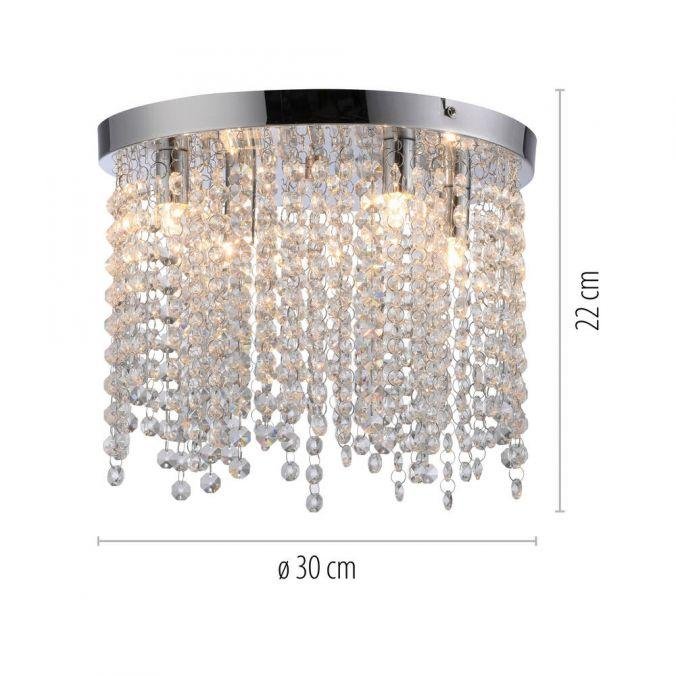 LD 15064-17 stropní svítidlo KULUNKA, chrom, křišťálové přívěsky - JUST LIGHT (obrázek 6)