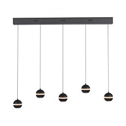 Obrázek pro produkt Kolekce Schöner Wohnen LED závěsné svítidlo černé, 5-ramenné, nastavitelná výška, krokově stmívatelné, 3000K - JUST LIGHT