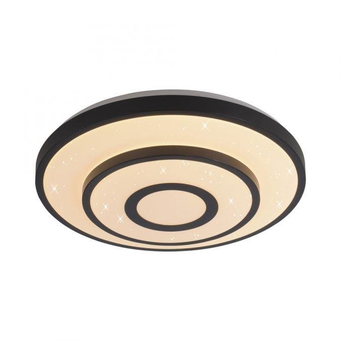 LD 15454-18 LED stropní svítidlo TURANUS, černá, kruhové, hvězdné nebe, 3000K - JUST LIGHT