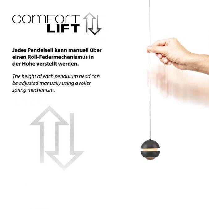 LD 14990-18 Kolekce Schöner Wohnen LED závěsné svítidlo LINI, černá, 1-ramenné, 3000K - JUST LIGHT (obrázek 5)