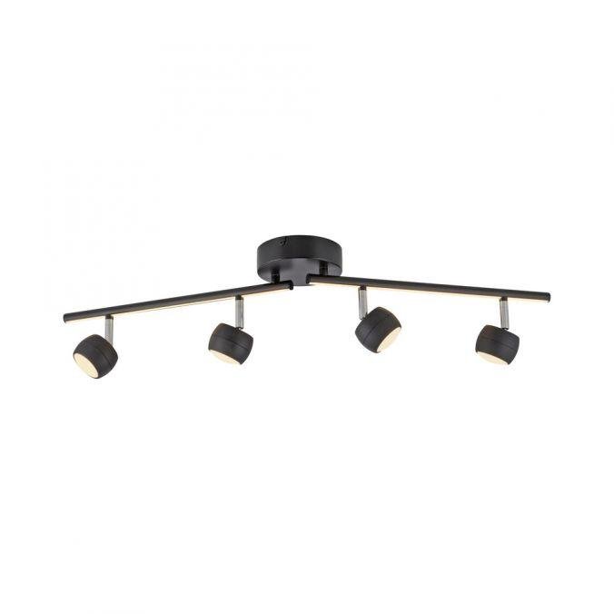 Levně LD 11402-18 LED stropní svítidlo černé JARIK 4-ramenné, řízení vypínačem, nastavitelné, 3000K - JUST LIGHT