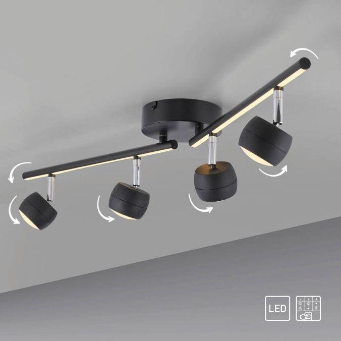 LD 11402-18 LED stropní svítidlo černé JARIK 4-ramenné, řízení vypínačem, nastavitelné, 3000K - JUST LIGHT (obrázek 10)