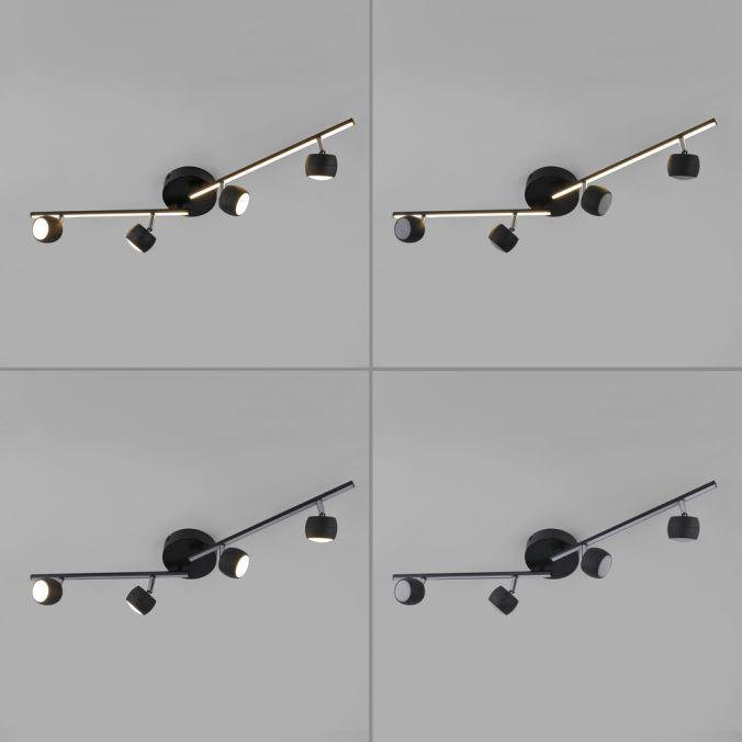 LD 11402-18 LED stropní svítidlo černé JARIK 4-ramenné, řízení vypínačem, nastavitelné, 3000K - JUST LIGHT (obrázek 11)