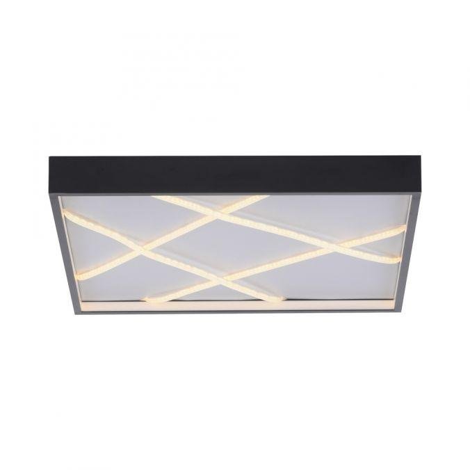 Levně LD 14093-18 LED stropní svítidlo MIKADO, černá, hranaté, stmívatelné, paměťová funkce, SimplyDim, 3000K - JUST LIGHT