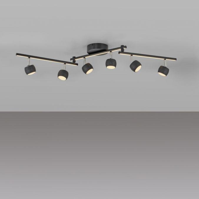 LD 11403-18 LED stropní svítidlo černé JARIK 6-ramenné, řízení vypínačem, nastavitelné, 3000K - JUST LIGHT (obrázek 4)